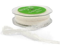 1/2 Inch Lace Trim Ribbon with Scalloped Eyelash Edge – 563-12-09 Ivory