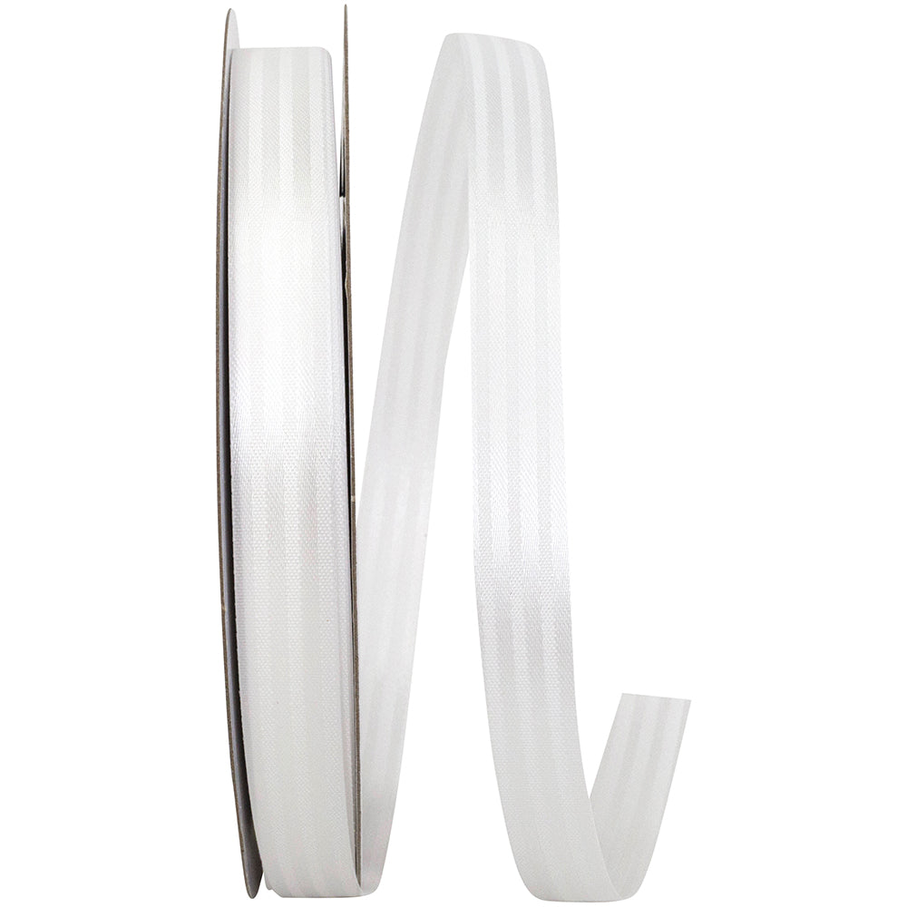 White 5 8 Inch Tux Stripe Cooler Ribbon for Wreaths & Bows