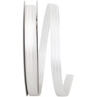 White 5 8 Inch Tux Stripe Cooler Ribbon for Wreaths & Bows