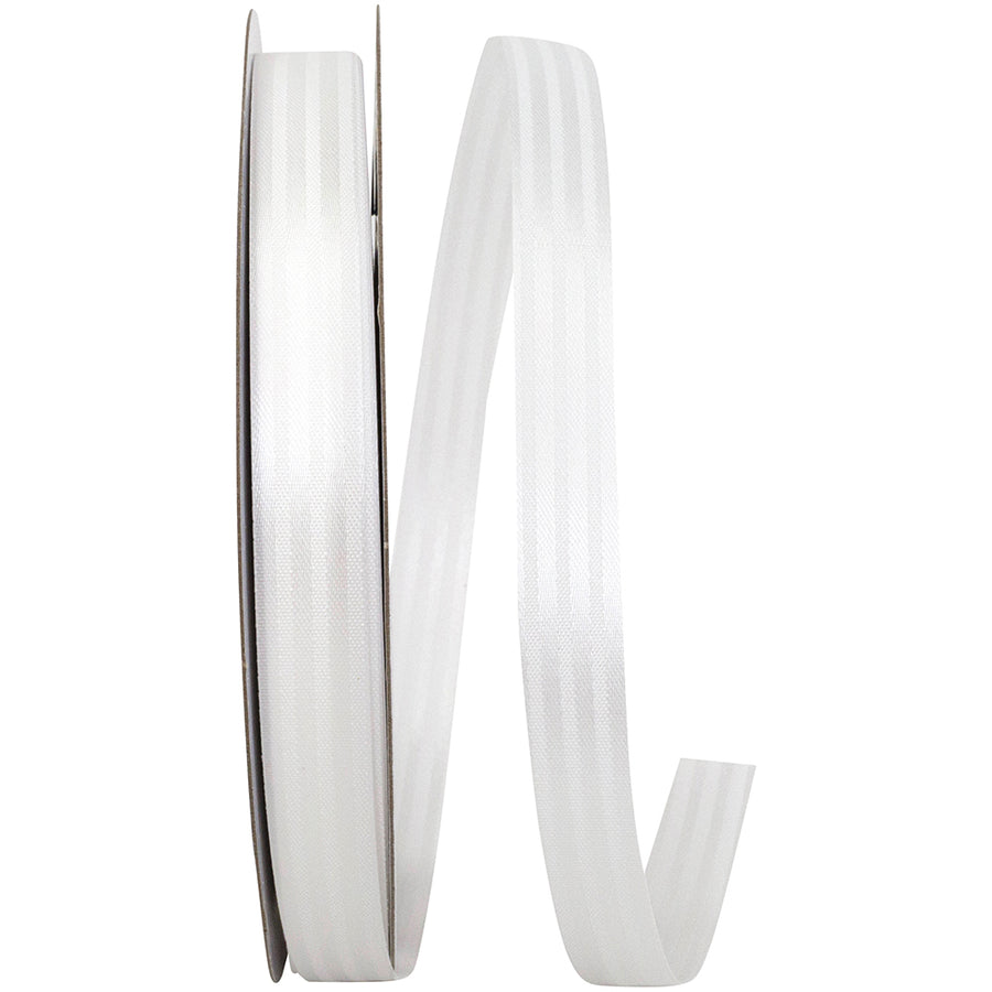 White 5 8 Inch Tux Stripe Cooler Ribbon for Wreaths & Bows