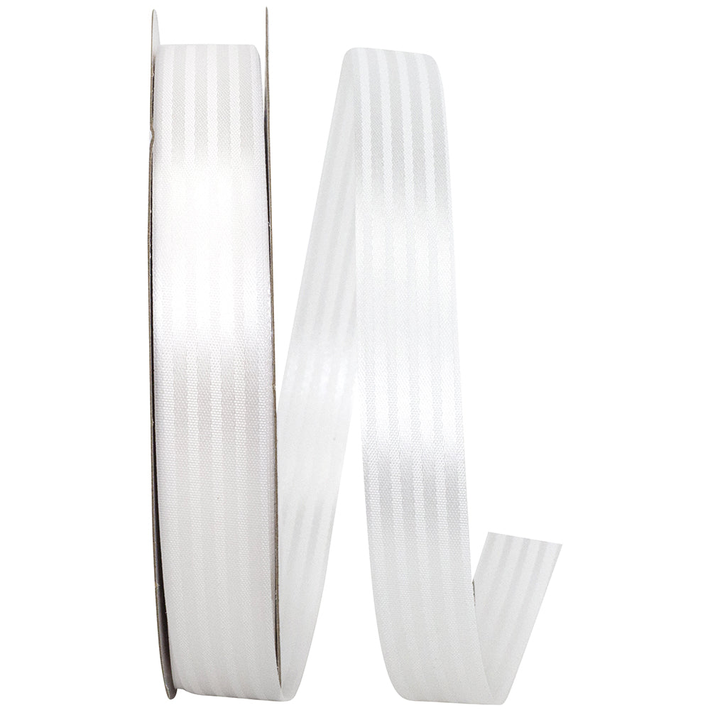 White 7 8 Inch Tux Stripe Cooler Ribbon for Wreaths & Bows