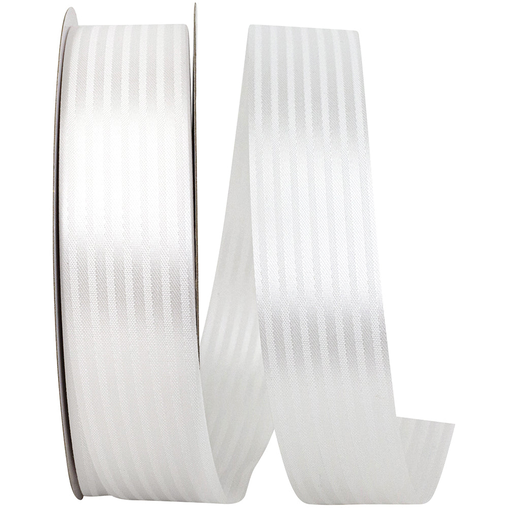 White 1-3 8 Inch Tux Stripe Cooler Ribbon for Wreaths & Bows