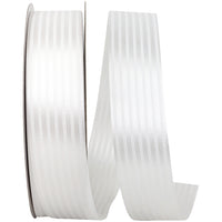 White 1-3 8 Inch Tux Stripe Cooler Ribbon for Wreaths & Bows