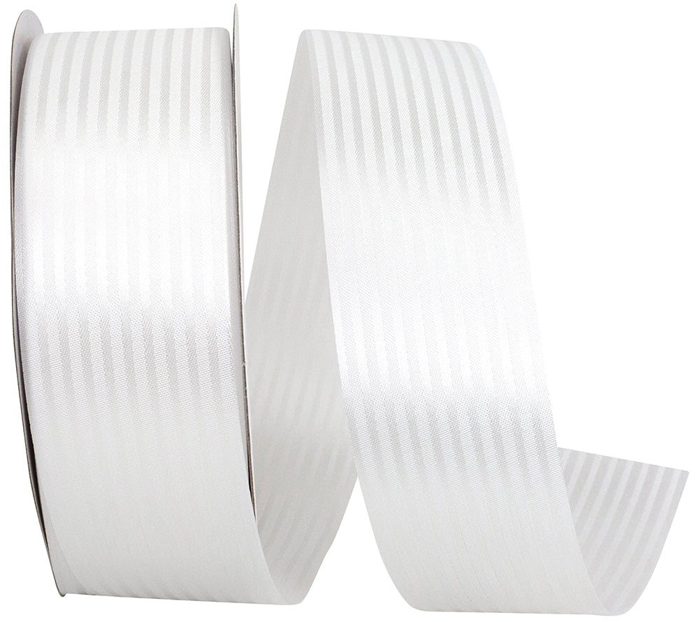 White 1-7 8 Inch Tux Stripe Cooler Ribbon for Wreaths & Bows