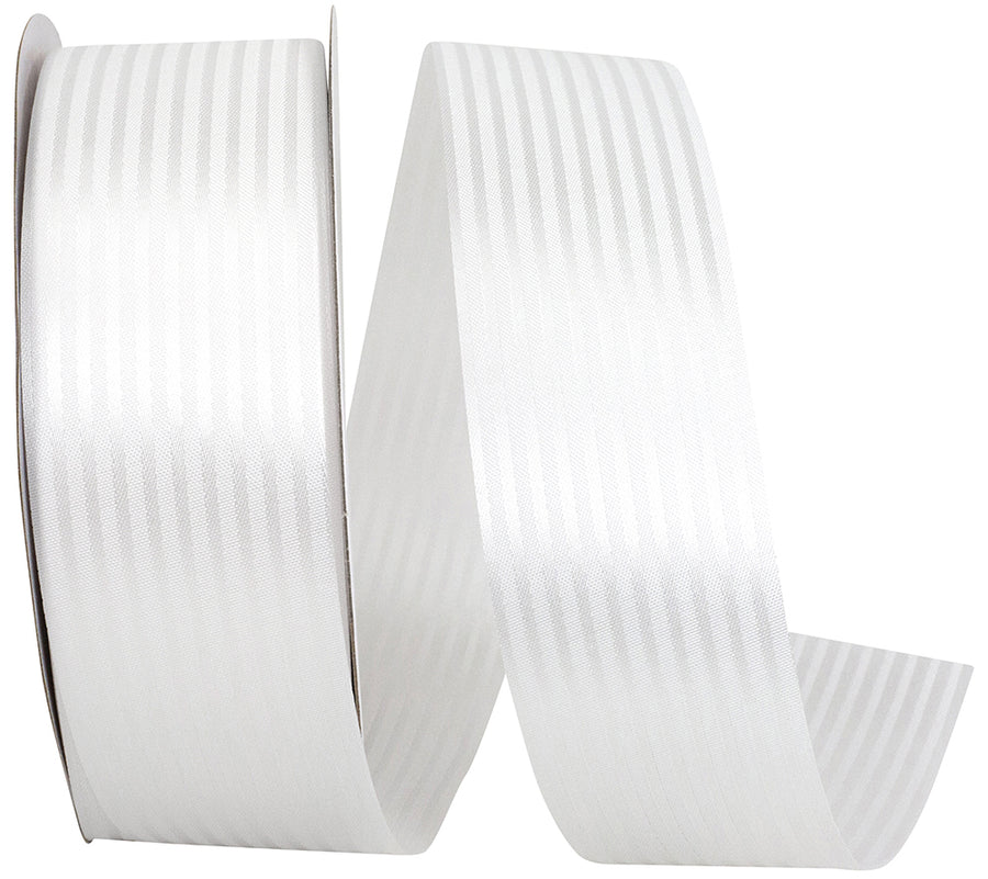 White 1-7 8 Inch Tux Stripe Cooler Ribbon for Wreaths & Bows