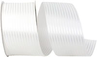 White 2-1 2 Inch Tux Stripe Cooler Ribbon for Wreaths & Bows