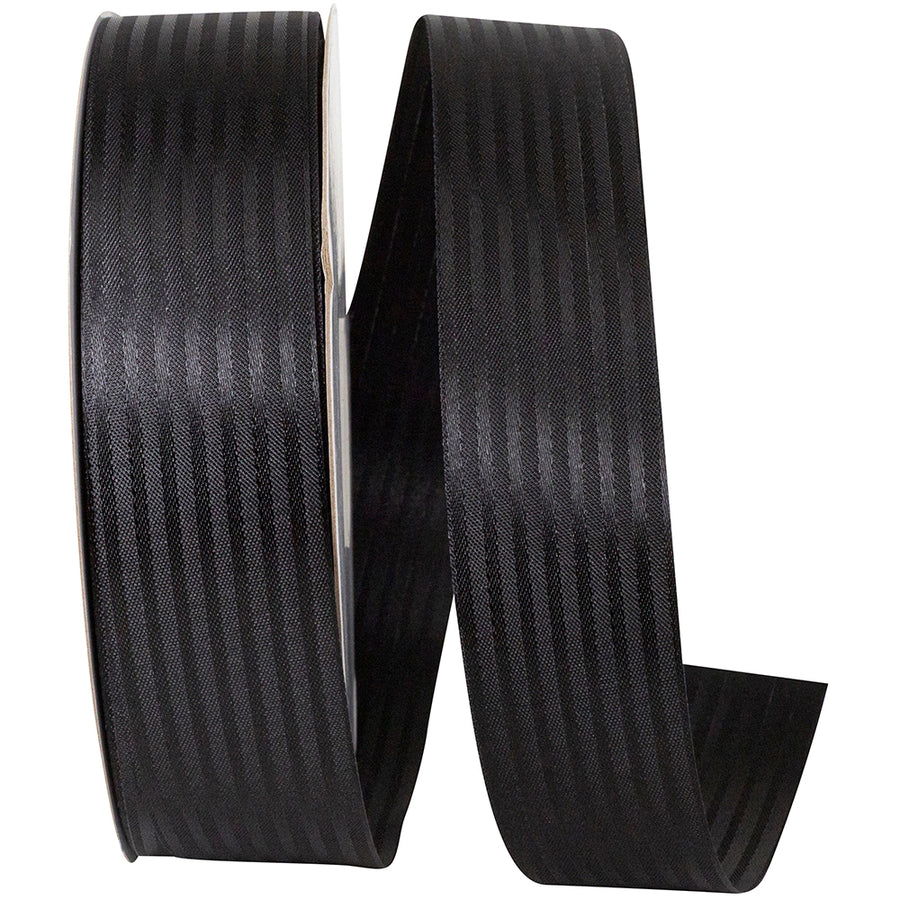 Black 1-3 8 Inch Tux Stripe Cooler Ribbon for Wreaths & Bows