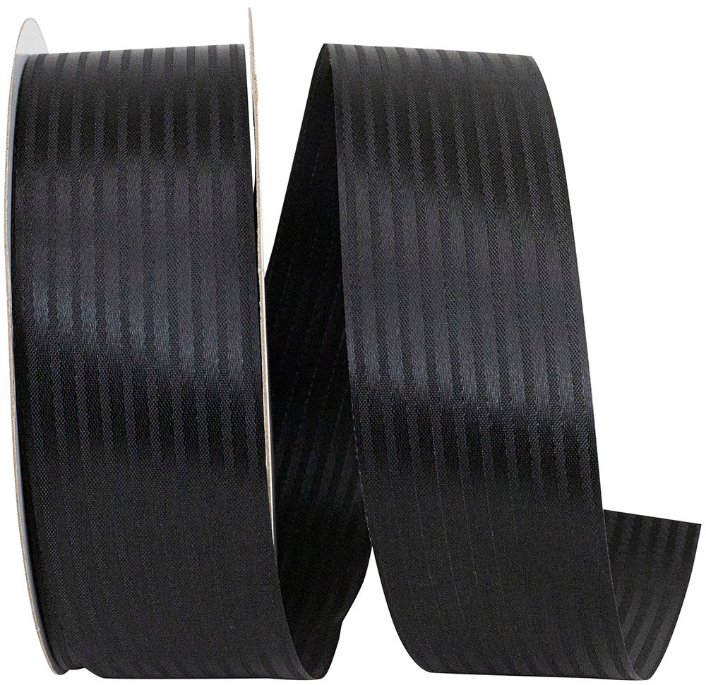 Black 1-7 8 Inch Tux Stripe Cooler Ribbon for Wreaths & Bows