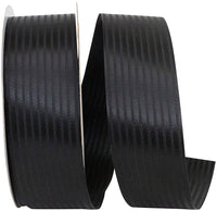 Black 1-7 8 Inch Tux Stripe Cooler Ribbon for Wreaths & Bows