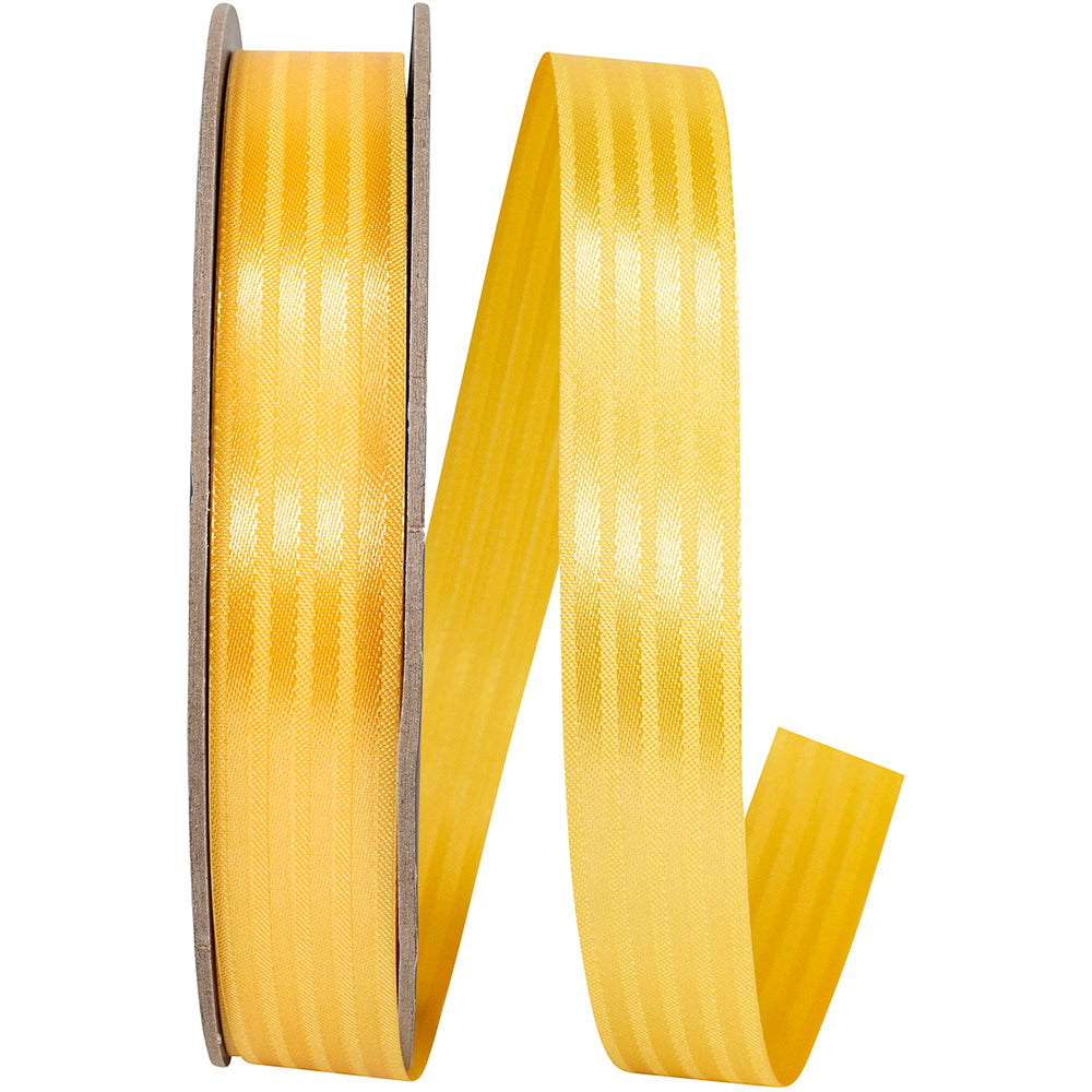 Gold 7 8 Inch Tux Stripe Cooler Ribbon for Wreaths & Bows