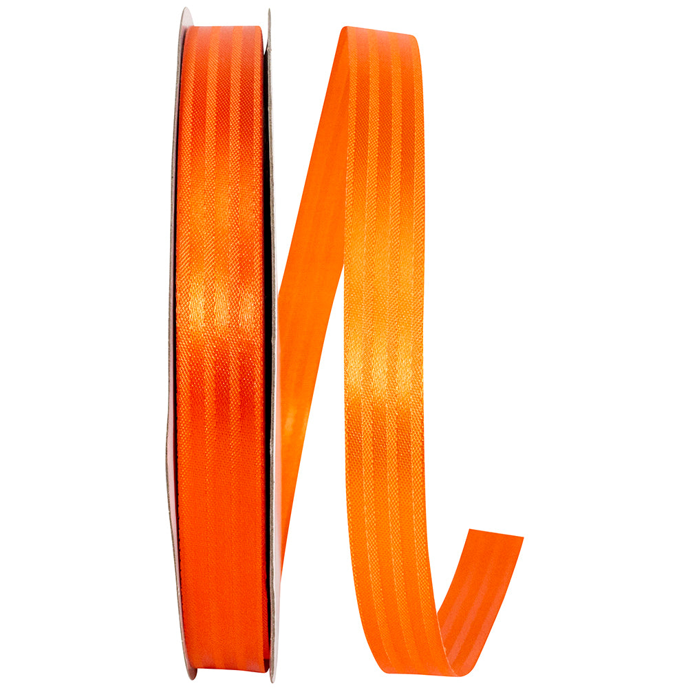 Orange 5 8 Inch Tux Stripe Cooler Ribbon for Wreaths & Bows
