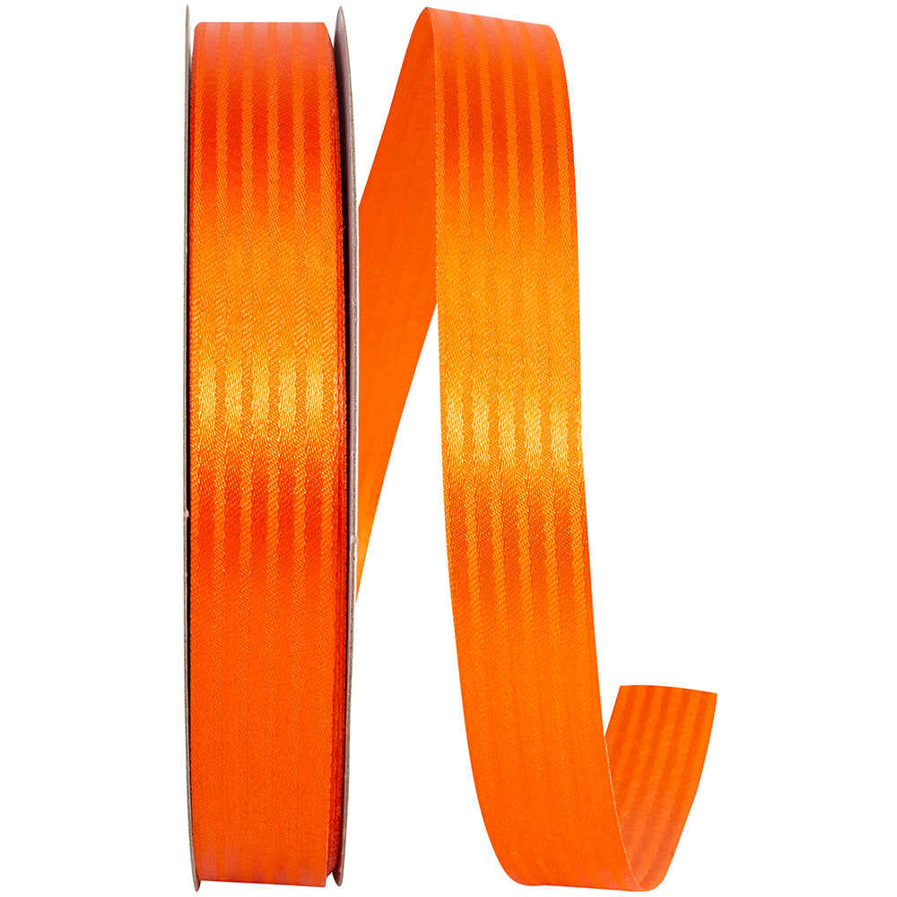 Orange 7 8 Inch Tux Stripe Cooler Ribbon for Wreaths & Bows