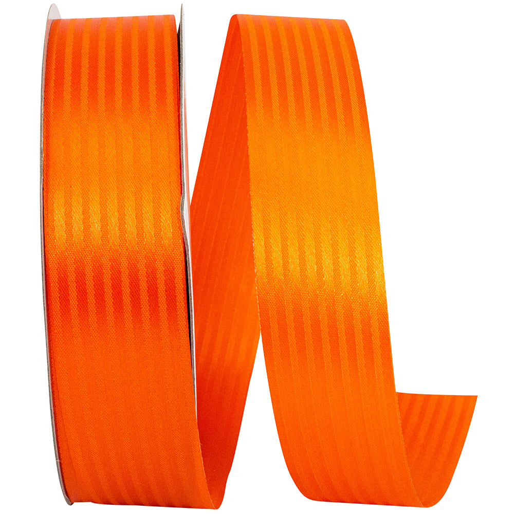 Orange 1-3 8 Inch Tux Stripe Cooler Ribbon for Wreaths & Bows