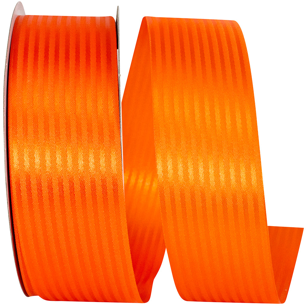 Orange 1-7 8 Inch Tux Stripe Cooler Ribbon for Wreaths & Bows