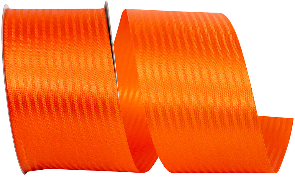 Orange 2-1 2 Inch Tux Stripe Cooler Ribbon for Wreaths & Bows