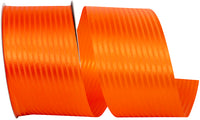 Orange 2-1 2 Inch Tux Stripe Cooler Ribbon for Wreaths & Bows