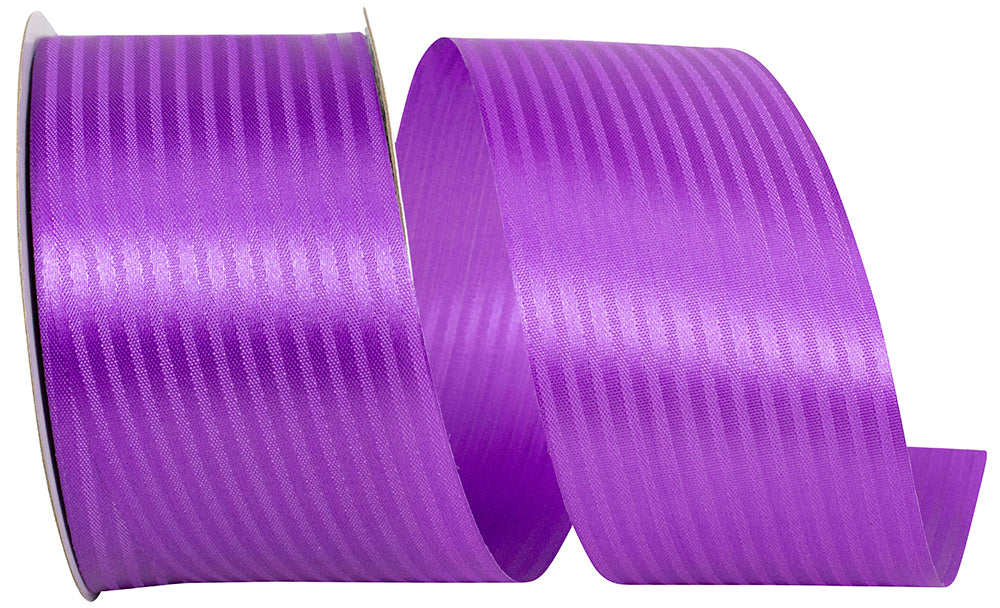 Purple 2-1 2 Inch Tux Stripe Cooler Ribbon for Wreaths & Bows