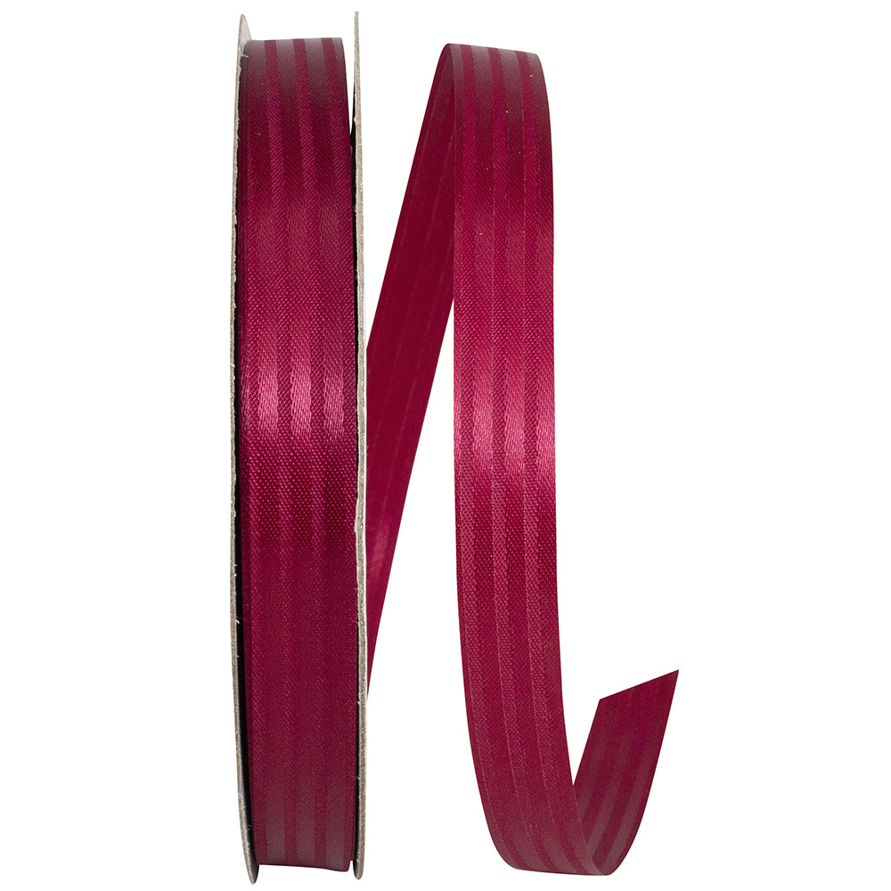 Burgundy Tux Stripe Cooler Ribbon 5/8 Inch for Wreaths