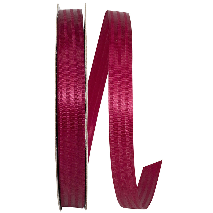 Burgundy Tux Stripe Cooler Ribbon 5/8 Inch for Wreaths