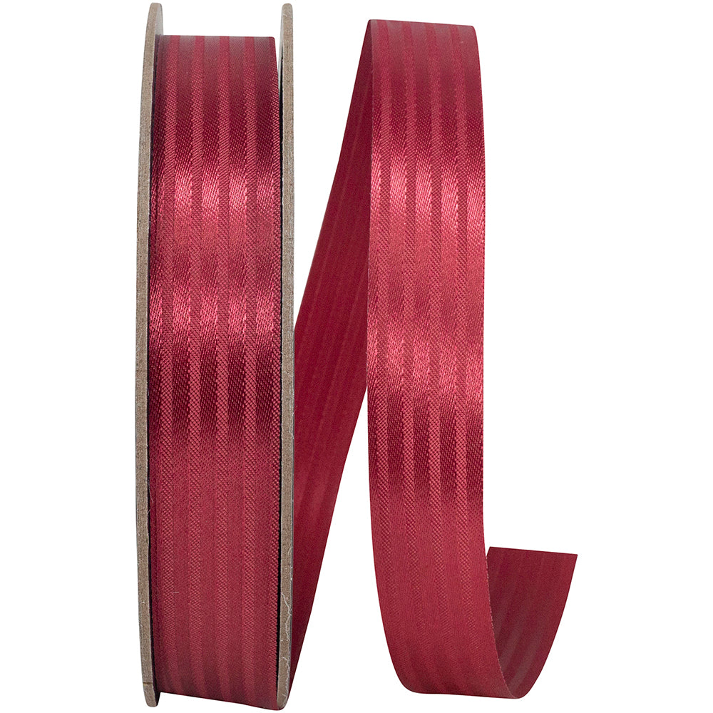 Burgundy Tux Stripe Cooler Ribbon 7/8 Inch for Wreaths