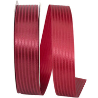 Burgundy Tux Stripe Cooler Ribbon 1-3/8 Inch for Wreaths