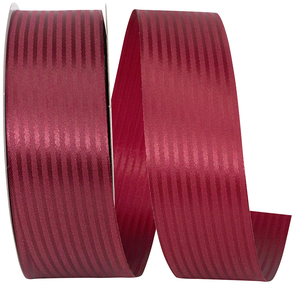Burgundy Tux Stripe Cooler Ribbon 1-7/8 Inch for Bows