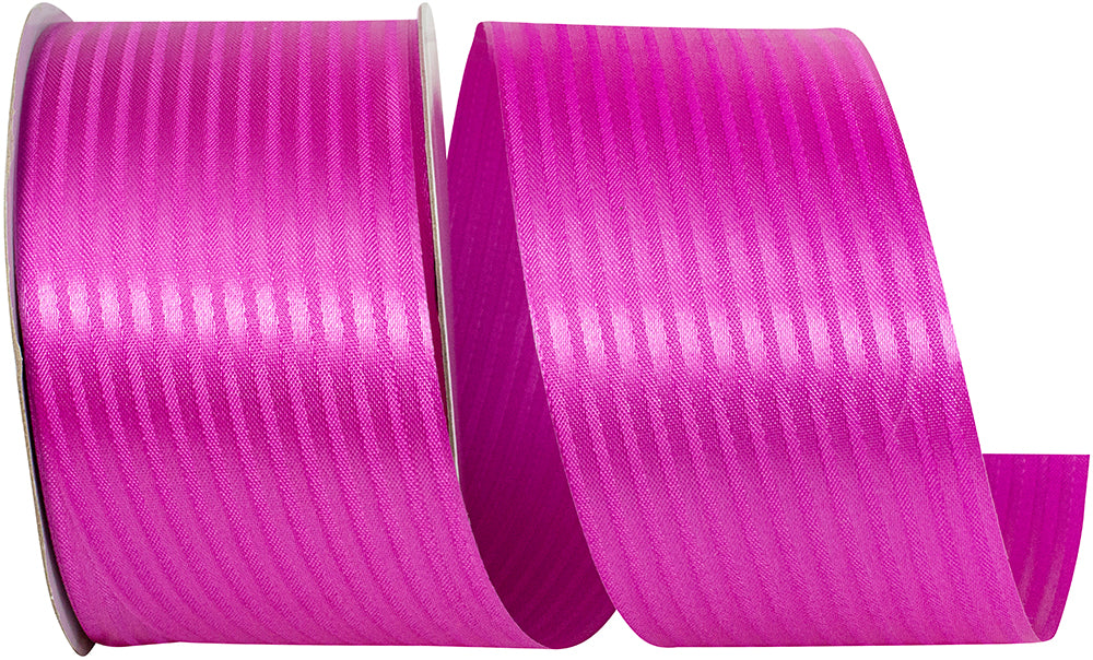 Fuchsia 2-1 2 Inch Tux Stripe Cooler Ribbon for Wreaths & Bows