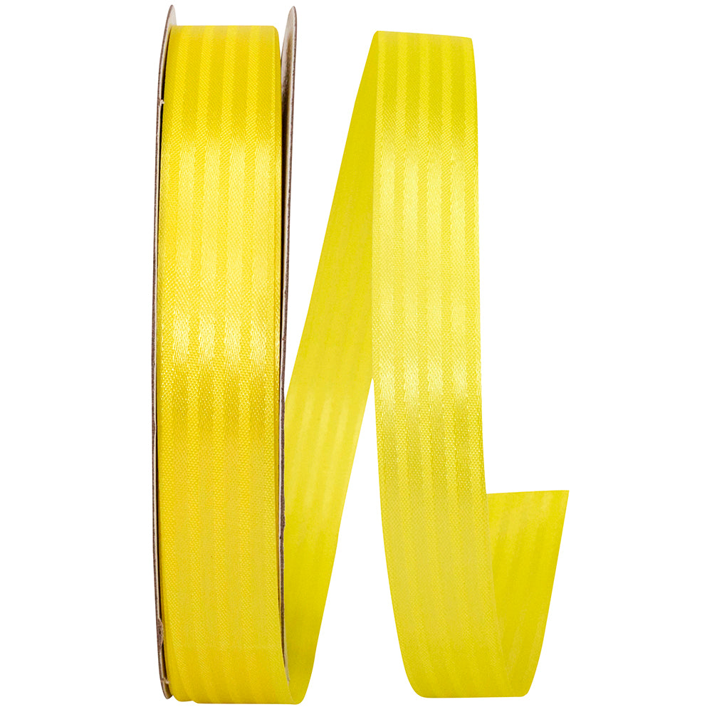 Yellow 7 8 Inch Tux Stripe Cooler Ribbon for Wreaths & Bows