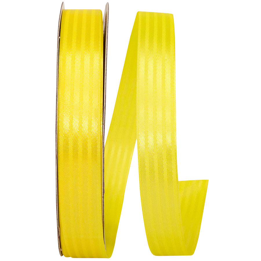 Yellow 7 8 Inch Tux Stripe Cooler Ribbon for Wreaths & Bows
