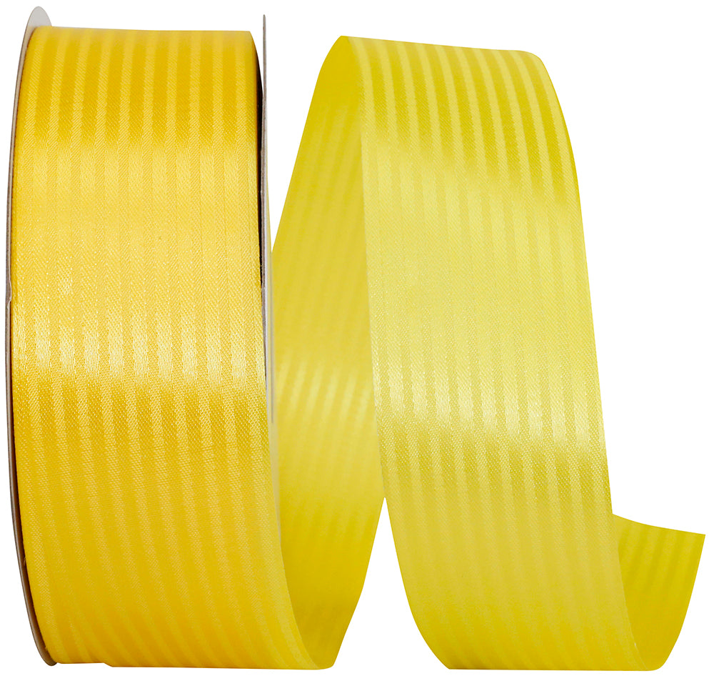 Yellow 1-7 8 Inch Tux Stripe Cooler Ribbon for Wreaths & Bows