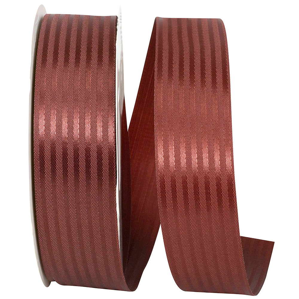 Chocolate 1-3 8 Inch Tux Stripe Cooler Ribbon for Wreaths & Bows