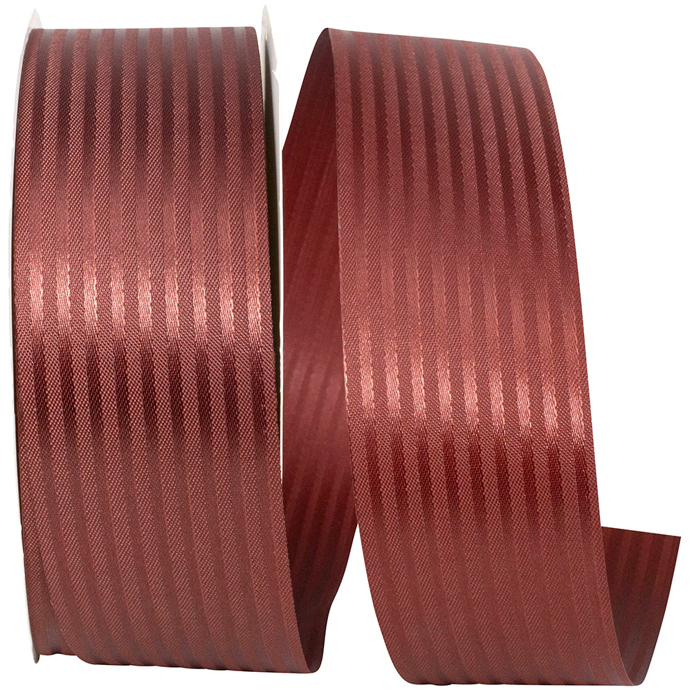 Chocolate 1-7 8 Inch Tux Stripe Cooler Ribbon for Wreaths & Bows