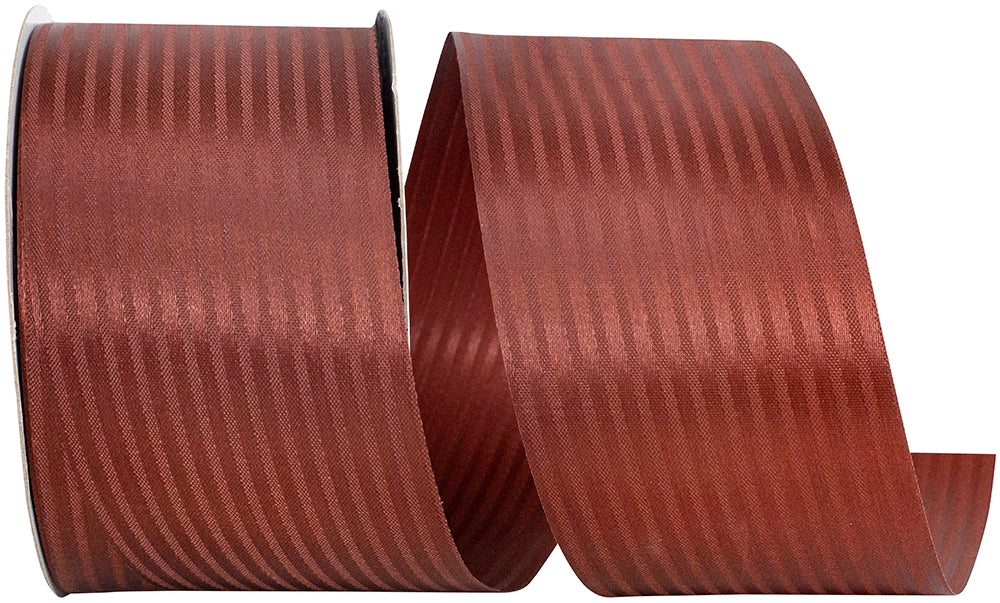 Chocolate 2-1 2 Inch Tux Stripe Cooler Ribbon for Wreaths & Bows
