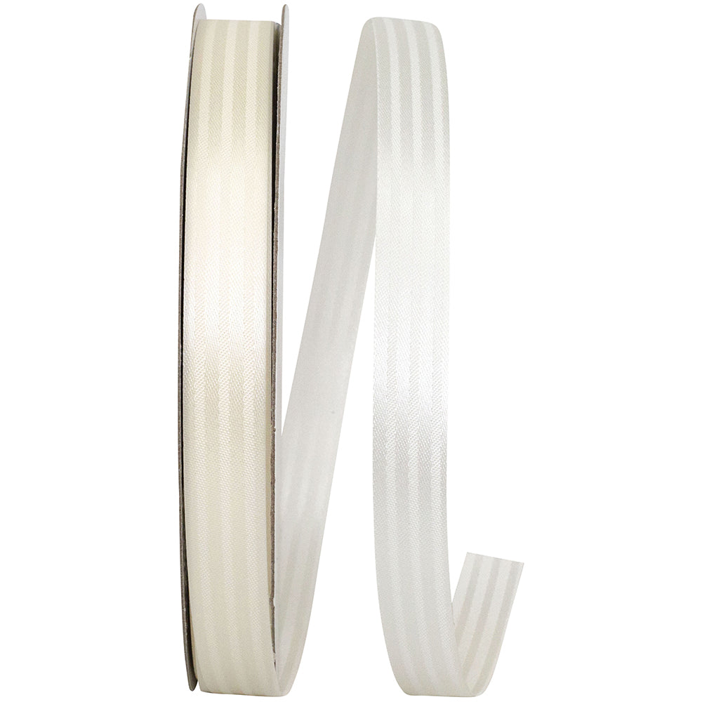 Ivory 5 8 Inch Tux Stripe Cooler Ribbon for Wreaths & Bows