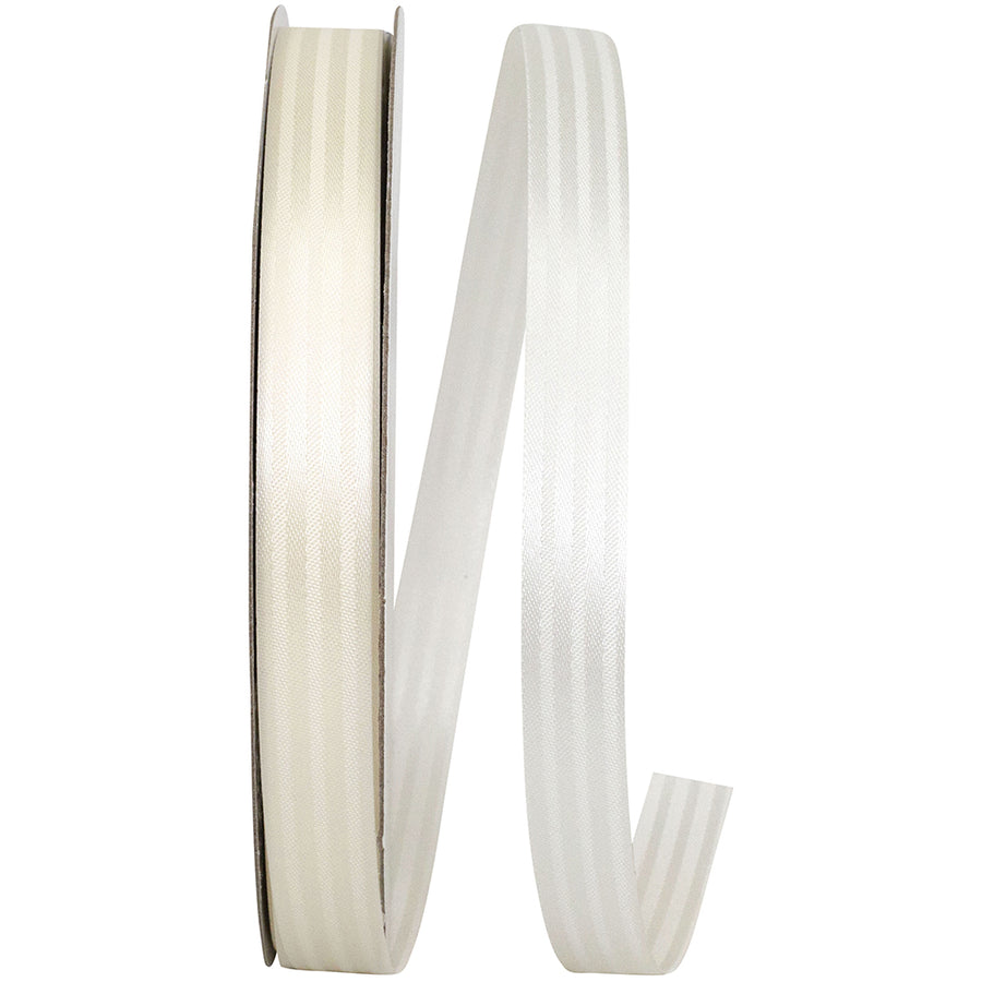 Ivory 5 8 Inch Tux Stripe Cooler Ribbon for Wreaths & Bows