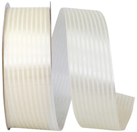 Ivory 1-7 8 Inch Tux Stripe Cooler Ribbon for Wreaths & Bows
