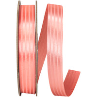 Coral 7 8 Inch Tux Stripe Cooler Ribbon for Wreaths & Bows
