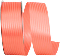 Coral 1-7 8 Inch Tux Stripe Cooler Ribbon for Wreaths & Bows