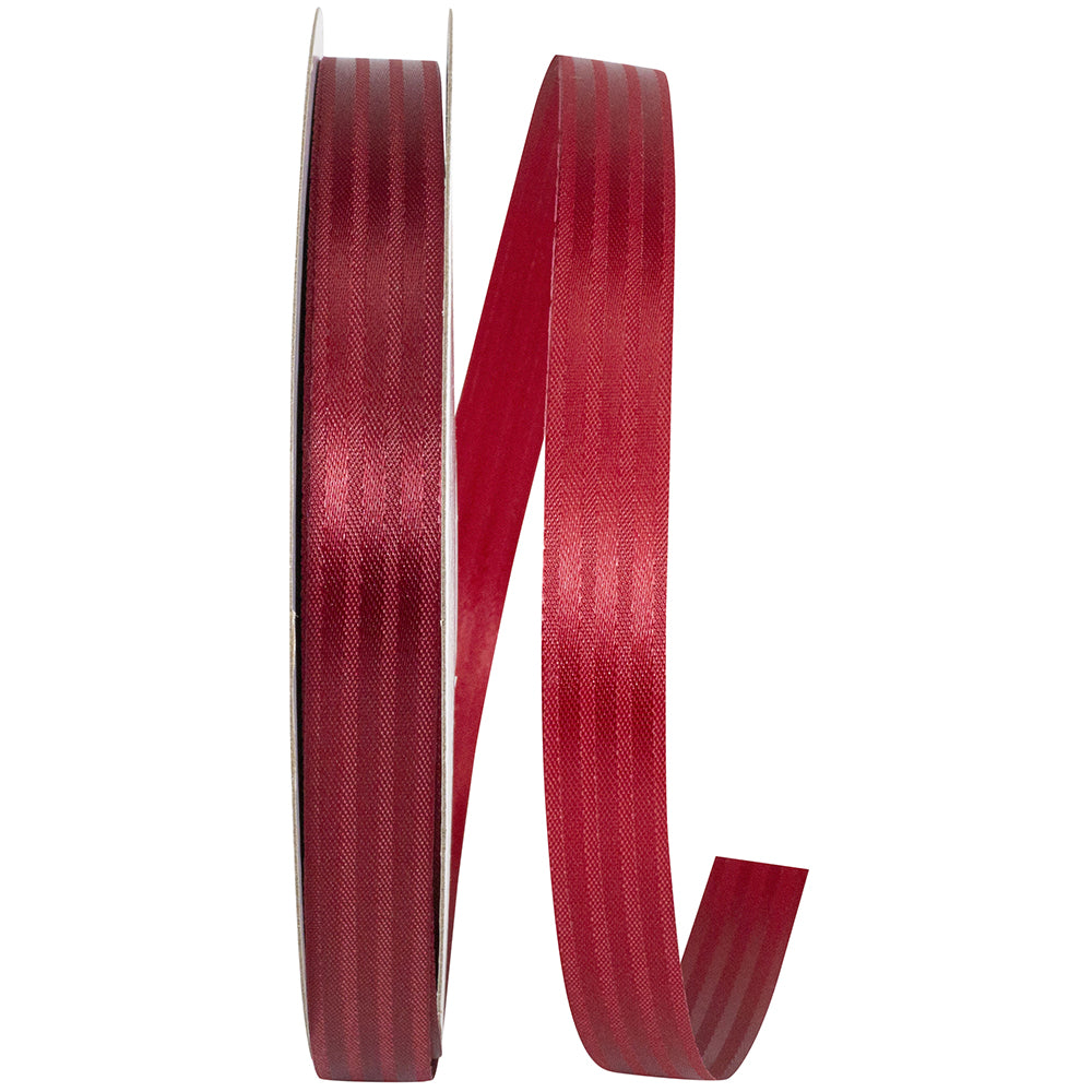 Scarlet Tux Stripe Ribbon 5/8 Inch for Wreaths and Bows