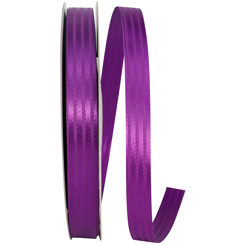 Plum 5 8 Inch Tux Stripe Cooler Ribbon for Wreaths & Bows