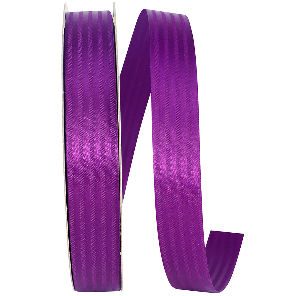 Plum 7 8 Inch Tux Stripe Cooler Ribbon for Wreaths & Bows