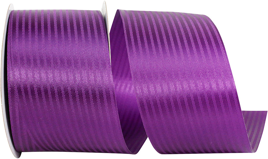 Plum 2-1 2 Inch Tux Stripe Cooler Ribbon for Wreaths & Bows