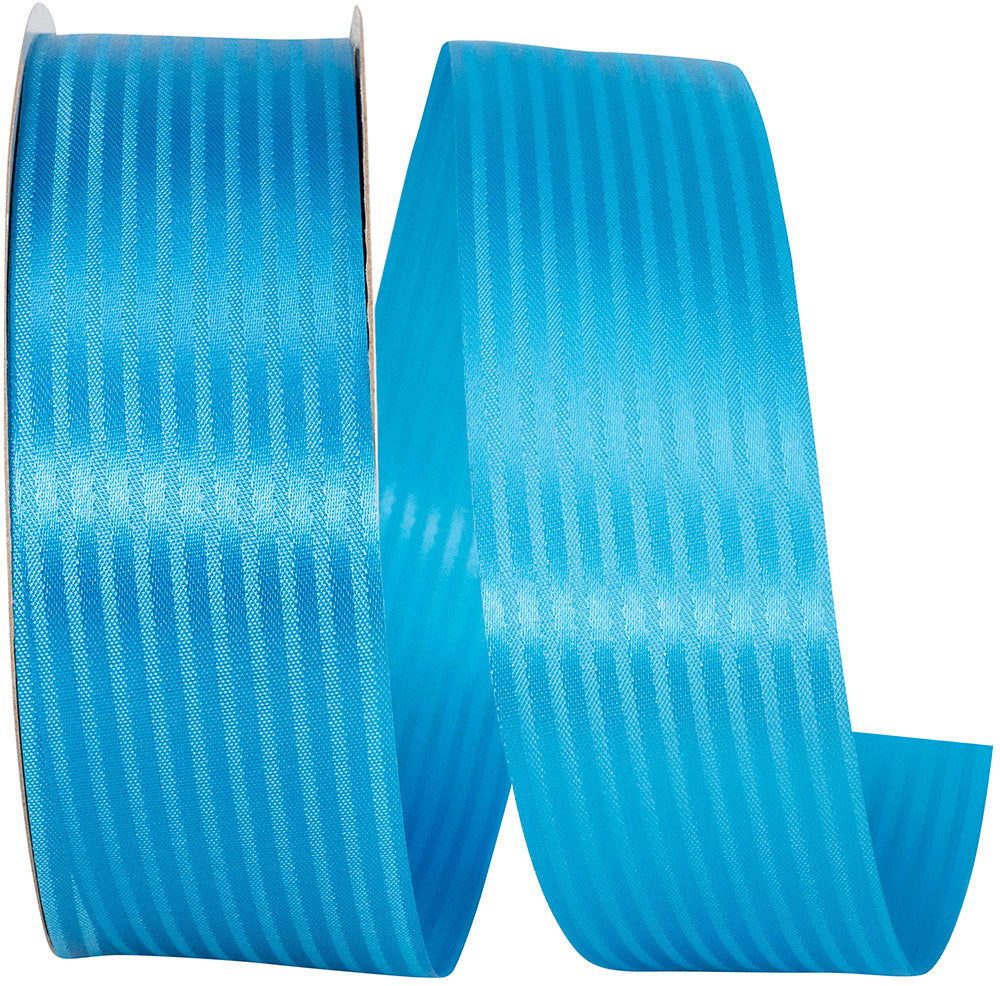 Turquoise Tux Stripe Cooler Ribbon 1-7/8 Inch for Bows