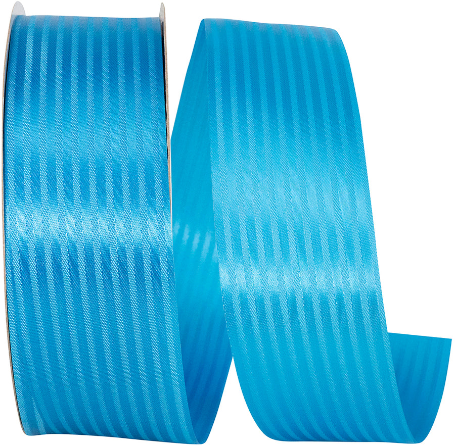 Turquoise Tux Stripe Cooler Ribbon 1-7/8 Inch for Bows