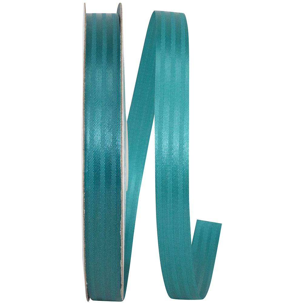 Teal Tux Stripe Cooler Ribbon 5/8 Inch for Wreaths