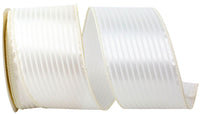 Ivory 2-1 2 Inch Tux Stripe Cooler Ribbon Wired Edge for Wreaths & Bows