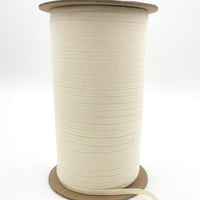 1/4 Inch 100% Cotton Classic Light Weight Twill Ribbon with Woven Edge (500 Yards) – 598-14-02 NATURAL