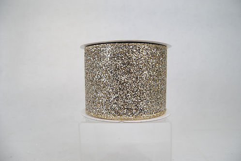 RIBBON GLITTER MAGIC 4X10YDS PATINUM
