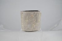 RIBBON 4X5YDS FLORAL VINE EMBROIDERED TAUPE