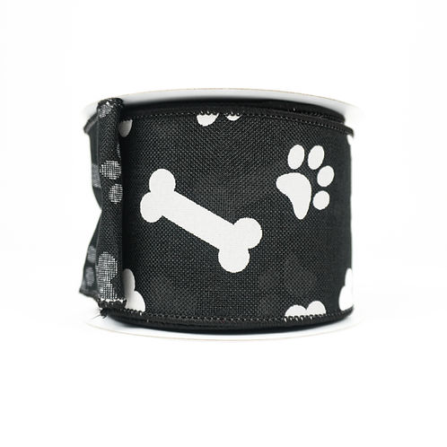 RIBBON PAW BONE PRINT 2.5X10YDS BLACK